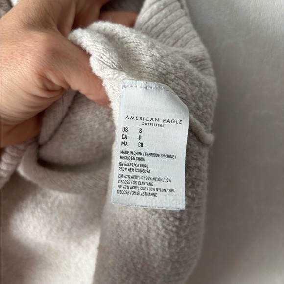 American Eagle Outfitters | Cream Cowl Neck Sweater | Size Small - Picture 4 of 5